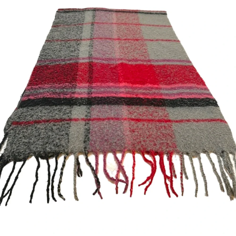 Juicy Couture Neck Scarf Womens One Size Plaid Y2k 90s Rectangle Trendy Pink